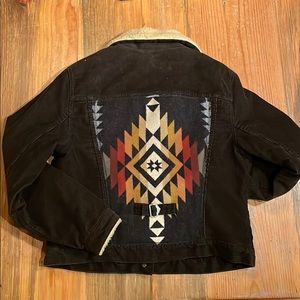 Upcycled Sherpa Lined Corduroy/Pendleton Jacket
